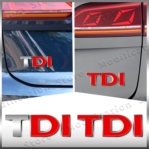 Tdi emblema abs - cromo, logo
